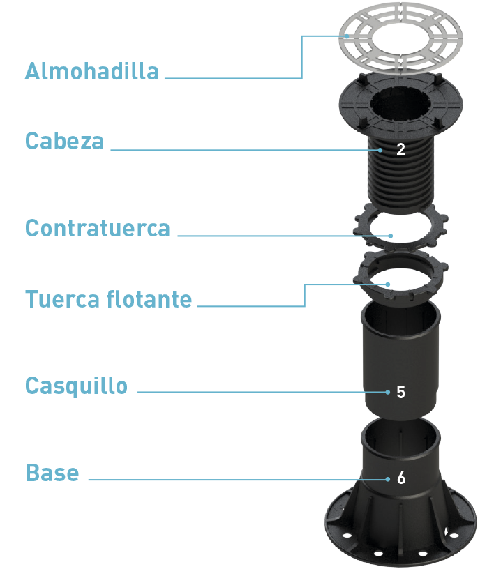 Plots Pavimento Elevado Peygran Partes, Componentes y Accesorios Plots Peygran